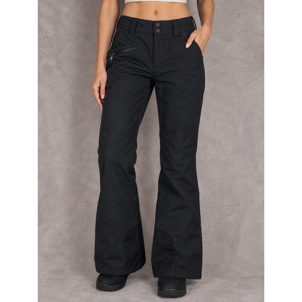 Obermeyer Ski Pants Womens 0 Black Insulated Flared Leg Snowboard Winter Shell